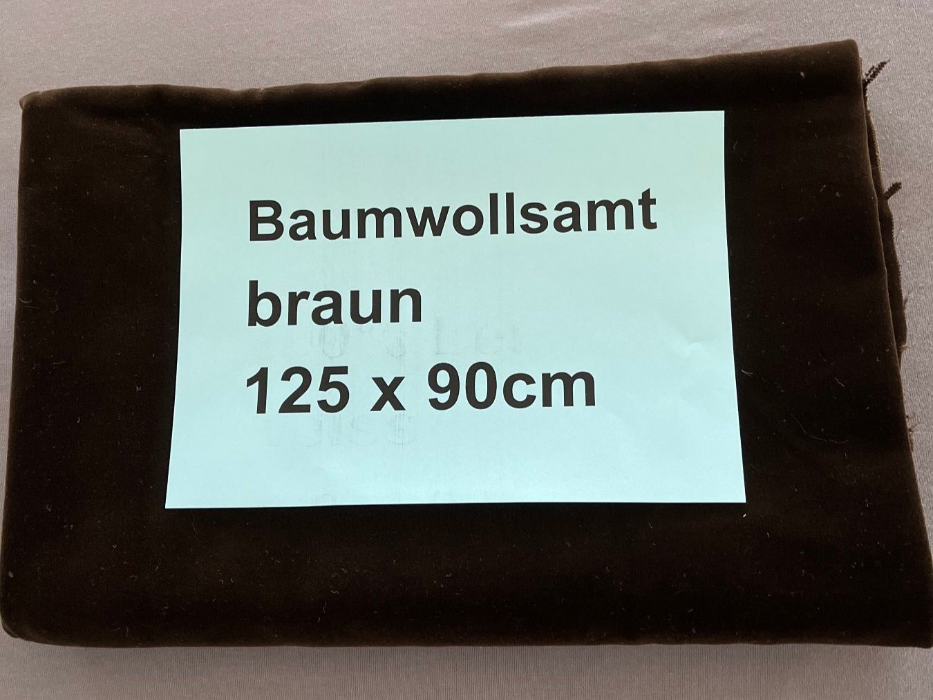 Tessuti: Baumwollsamt braun 125x90cm Stoff Samt – Nuovo (secondo la descrizione) da Kappel SO venduto da siebenmeilenstiefel
