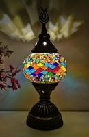 Lampe de table en mosaïque  vintage  en pierre de verre