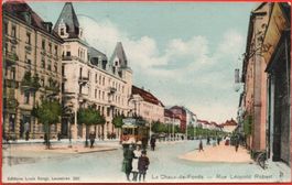 LA CHAUX-DE-FONDS Rue Léopold Robert - Tramway