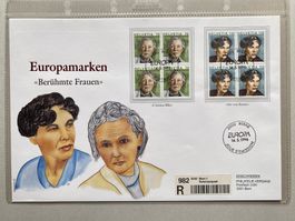 FDC Grossbrief Europamarken Berühmte Frauen 1996 ET