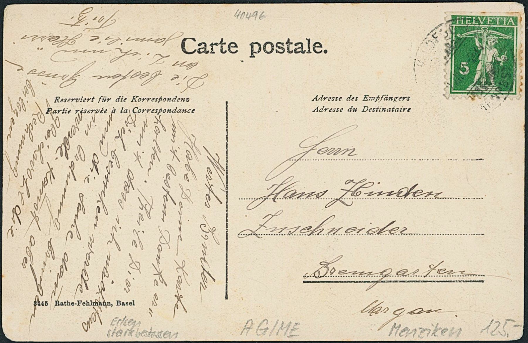 Cartoline postali: AG Menziken – Usato da Schindellegi venduto da leecollect 1