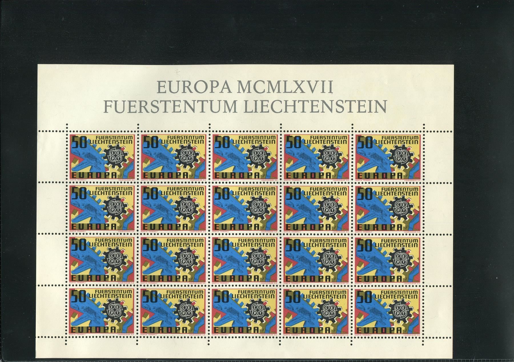 Tutti i francobolli: 1967 Europa Nr. 409 im Bogen postfrisch – Usato da Winterthur venduto da Kyoung