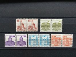 Berlin 1982 Burgen&Schlösser waagr. Paare Serie postfrisch**
