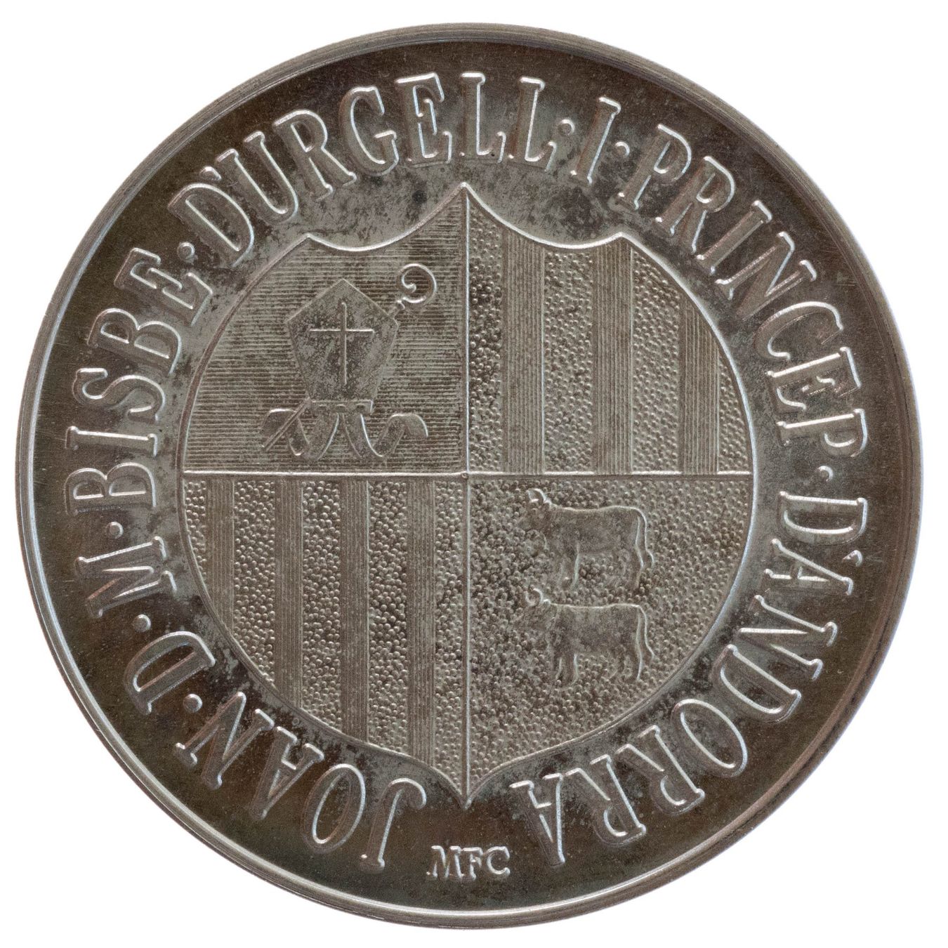 Tutti le monete: Andorra 10 Diners 1986 Silber – Nuovo e nell'imballaggio originale da Rotkreuz venduto da num_6343