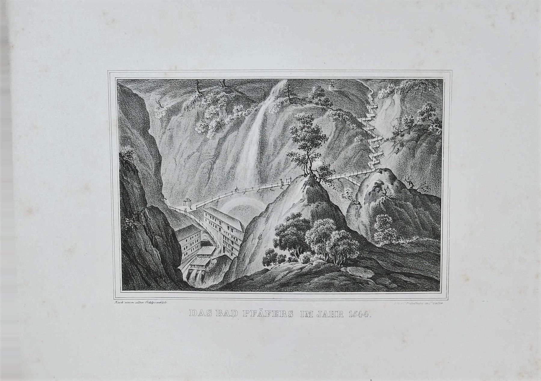 Stiche: Pfäfers Bad Lithographie – Gebraucht aus Rafz von Helvet32