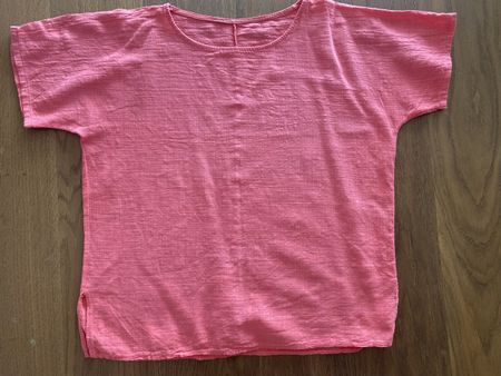 Leinen T-Shirt pink Gr.42