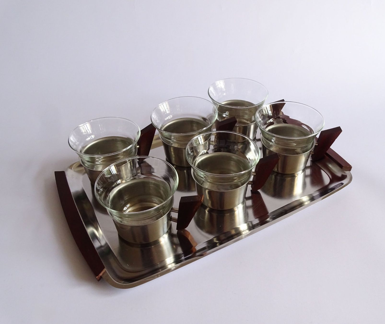 Set di piatti: Mid Century Kaffee-Set mit Tablett & 6 Tassen – Usato da Solothurn venduto da hli_n69n 5