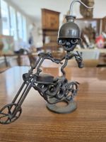 Deko Figur Mann auf Motorrad Metall Handarbeit Figur....