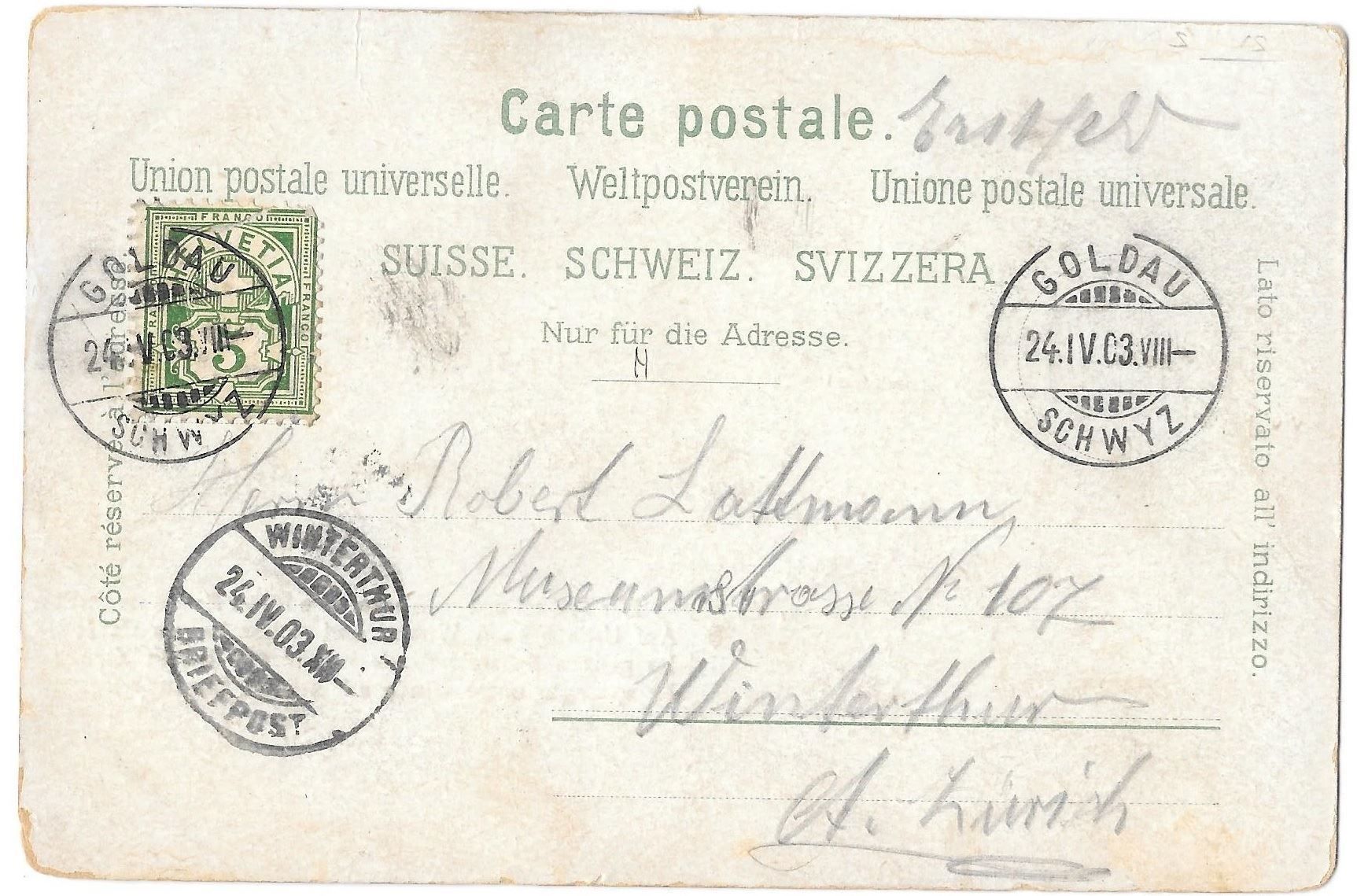 Cartoline postali: Altdorf Lithografie mit Wilhelm Tell – Usato da Olten venduto da clotaldi 1