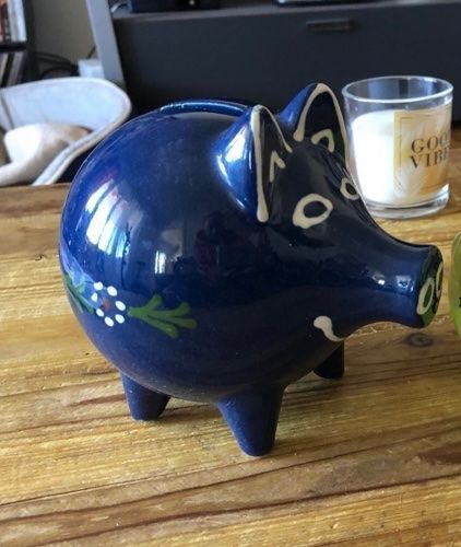 Spardosen: tirelire cochon bleu céramique – Gebraucht aus Perroy von barballalla 3