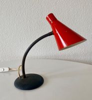 Rote mid-century Tischlampe 50-60er Jahre