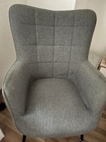 Sessel grau Stoff Polsterung gute Zustand