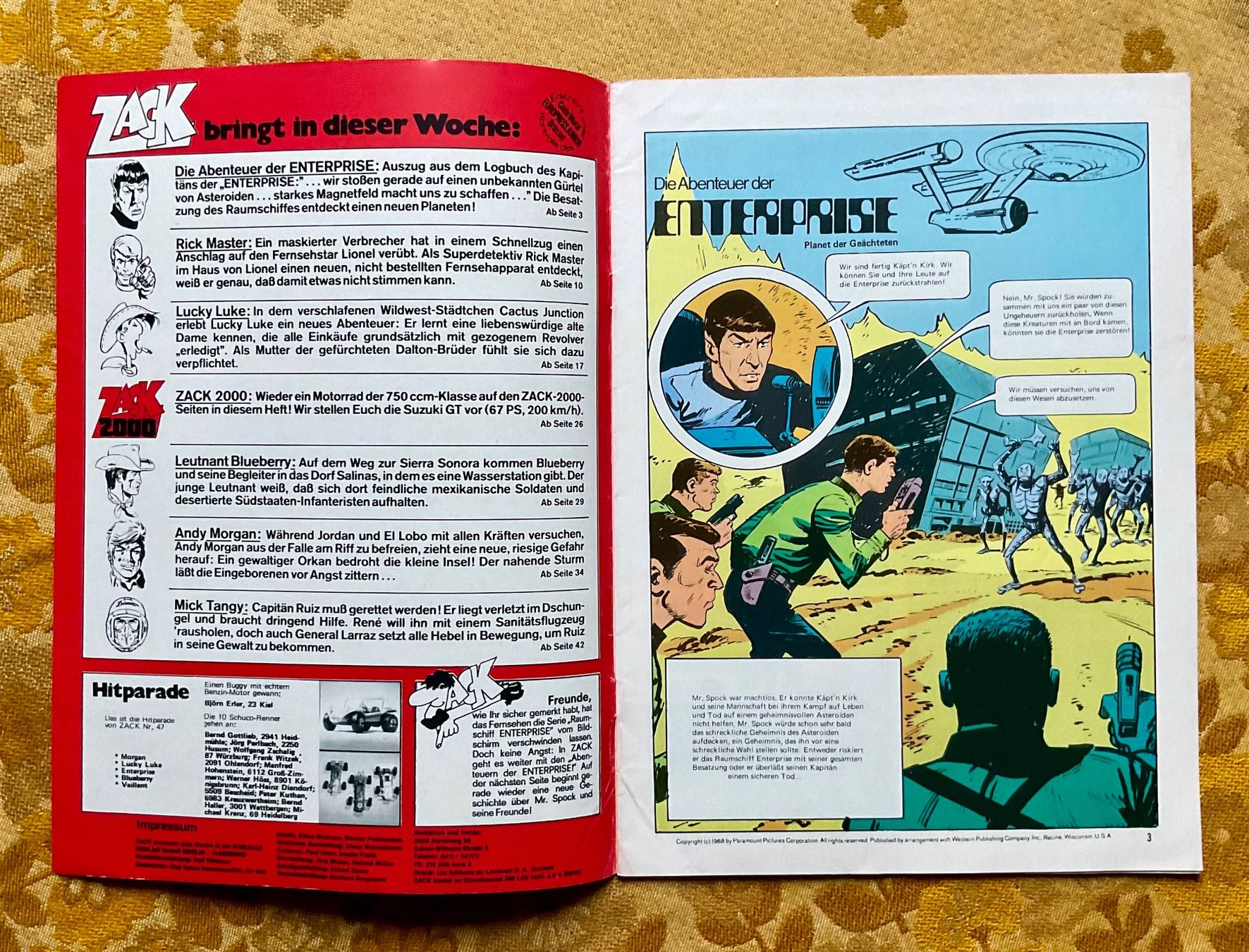 BD: Zack Heft Nr 51 von 1972 – D'occasion à Endingen par nathan05 1