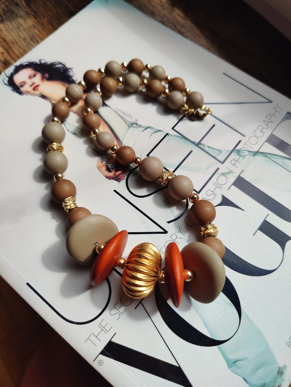 Catenine: Vintage Beaded Statement Necklace Multicolour – Usato da La Tour-de-Peilz venduto da dAutrefois 1
