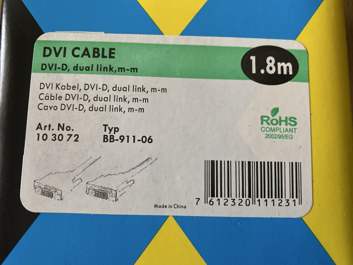 Cavi: DVI Kabel neu – Nuovo (secondo la descrizione) da Mülligen venduto da Flockenstiel 1