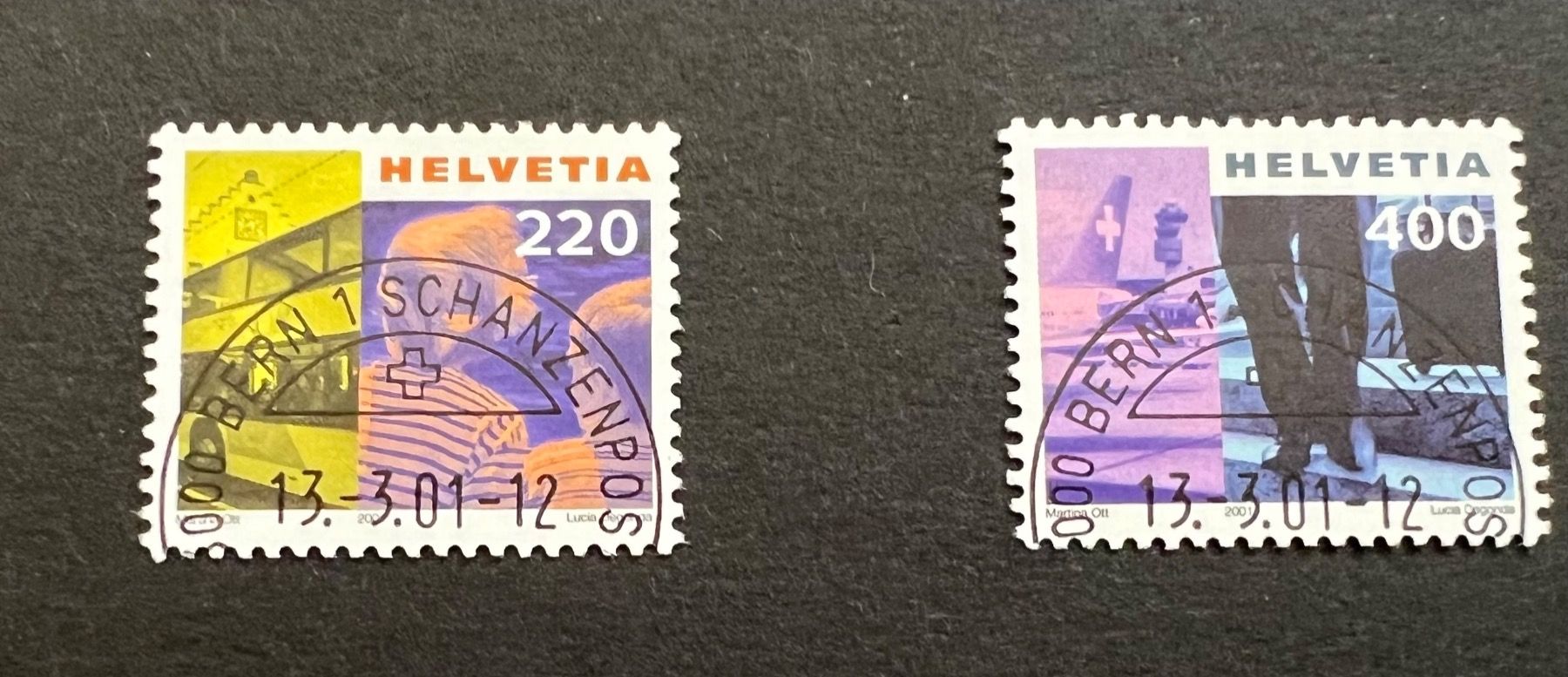 Alle Briefmarken: 2001 Freimarken Tourismus II gestempelt – Gebraucht aus Hünenberg See von wer_5286