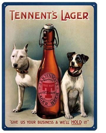 Insegne: Blechschild - Heritage-Tennent's Lager – Nuovo e nell'imballaggio originale da Ennetbürgen venduto da open24shop