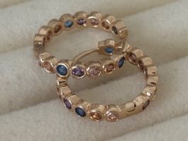 Luxus Elegante Zirkonia Ohrstecker Ohrschmuck  Farbe: Gold