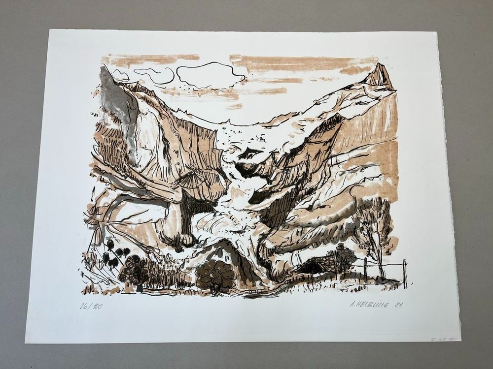 Grafiken & Lithographien: A.HELBLING LITHOGRAPHIE SIGNIERT NUMMERIERT – Gebraucht aus Gersau von grafik-kunst 1