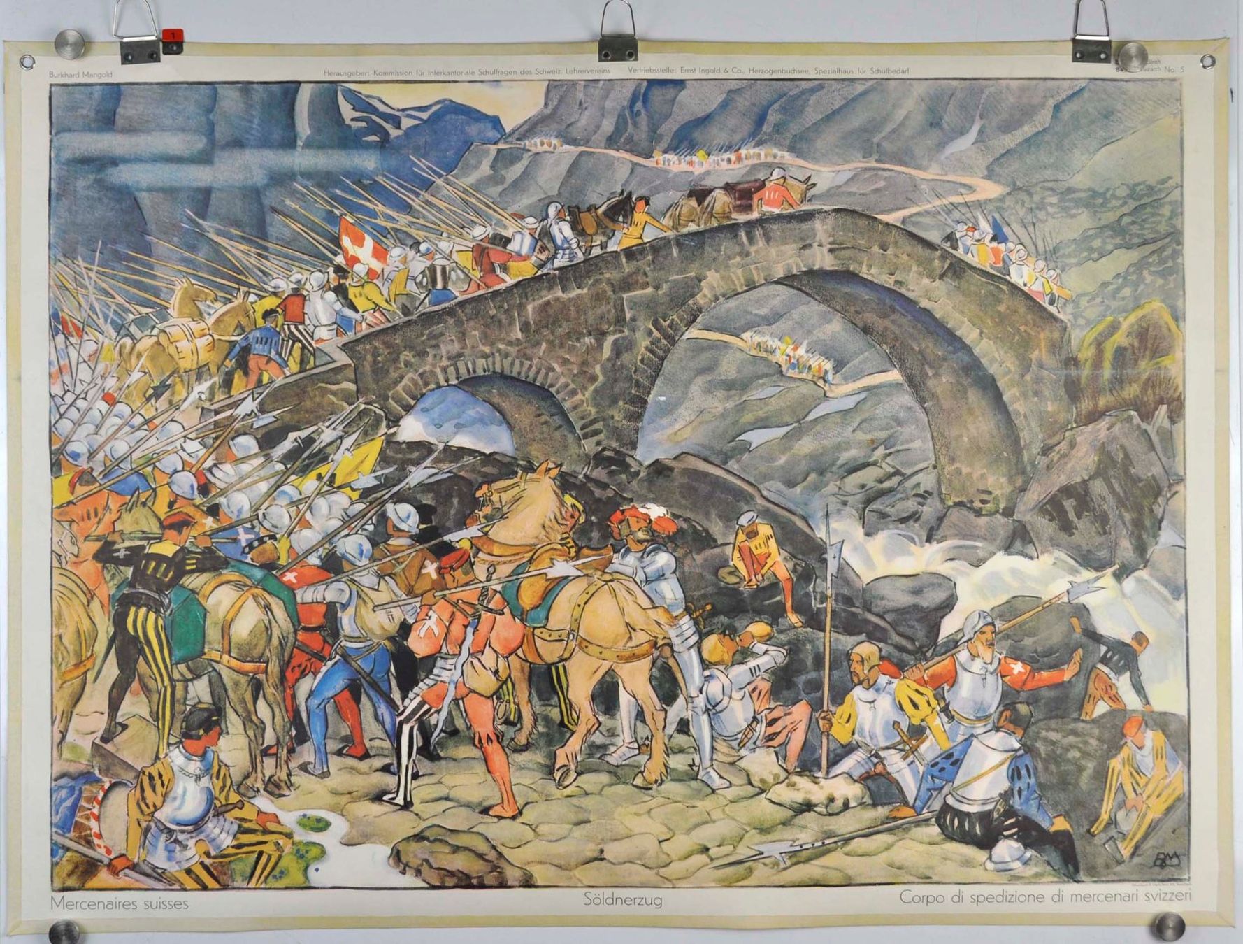 Poster & Bilder: Schulwandbild "Söldnerzug" von Burkhard Mangold  #budda – Gebraucht aus Härkingen von sammelbecken 1