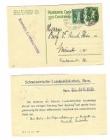 Postkarte mit Zudruck 1921 bo