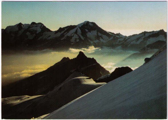 Cartoline postali: Saas Fee - Aufstieg zum Allalinhorn – Usato da Binningen venduto da Mountainrider