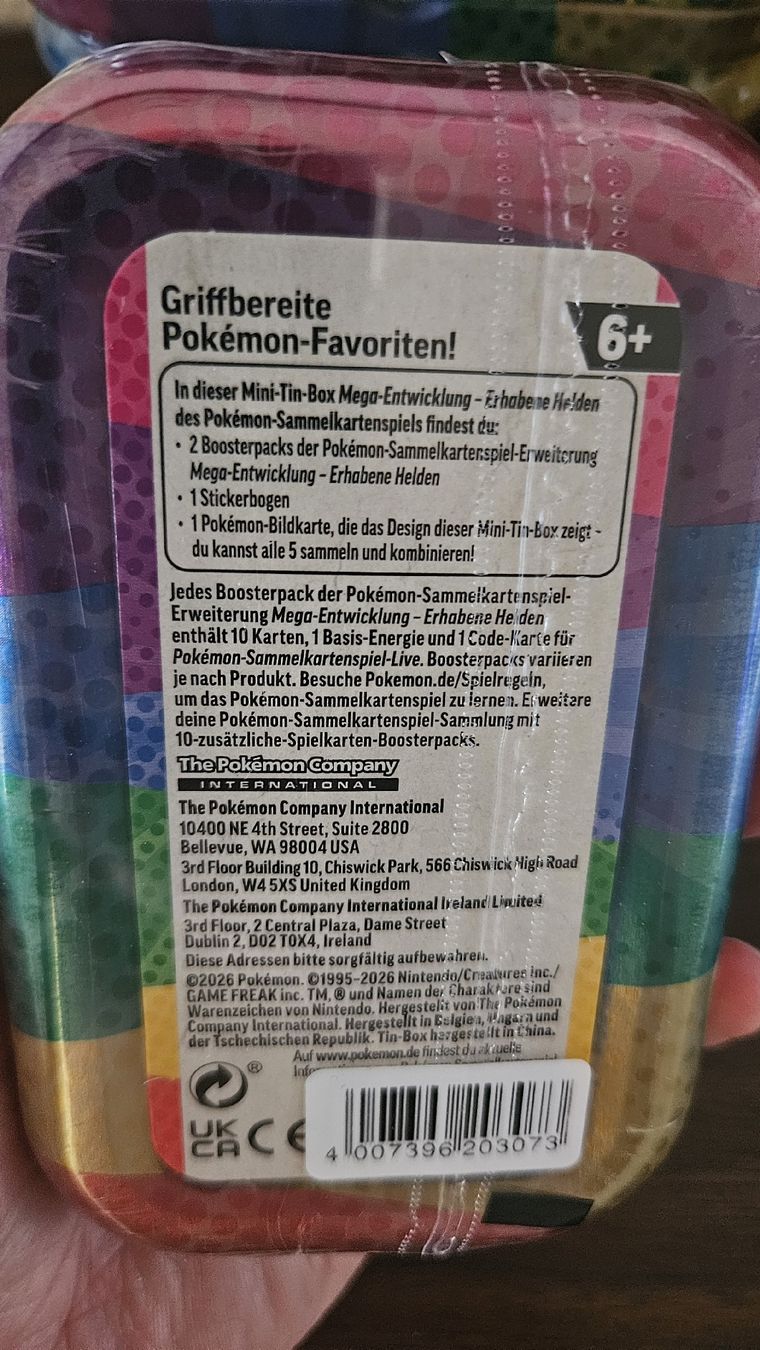 Giochi: Pokémon Mini Tin - Erhabene Helden – Nuovo e nell'imballaggio originale da Winterthur venduto da _Gameboy.Collector_ 1