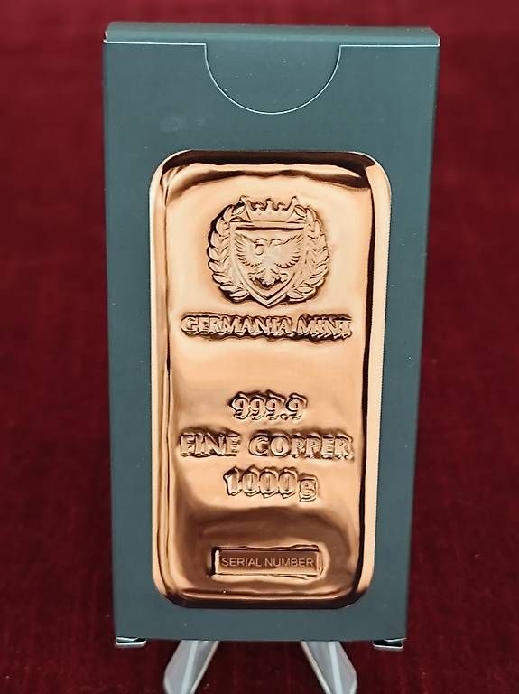 Metalli preziosi: 1 kg Germania Mint Kupferbarren – Nuovo e nell'imballaggio originale da Diepoldsau venduto da Unique-Coins 1