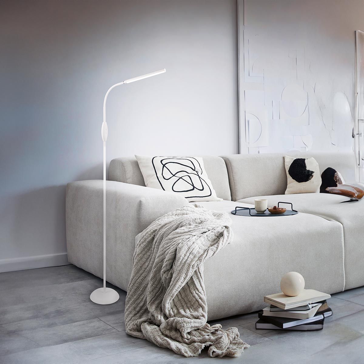 Lampade: LED Stehleuchte, Weiss, CCT, 145 cm Höhe – Nuovo (secondo la descrizione) da Kreuzlingen venduto da Smart-Light 1