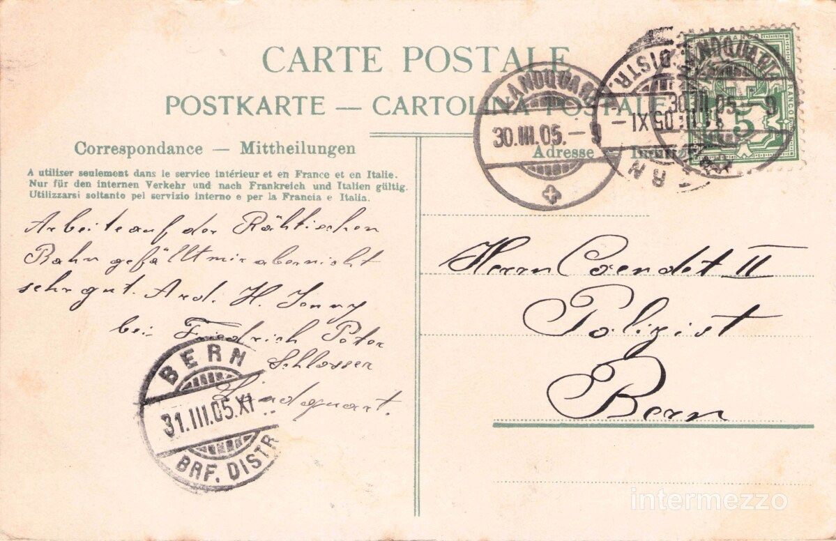 Cartoline postali: Landquart GR // 1905 Bahnhofstrasse – Usato da Basel venduto da intermezzo12 1