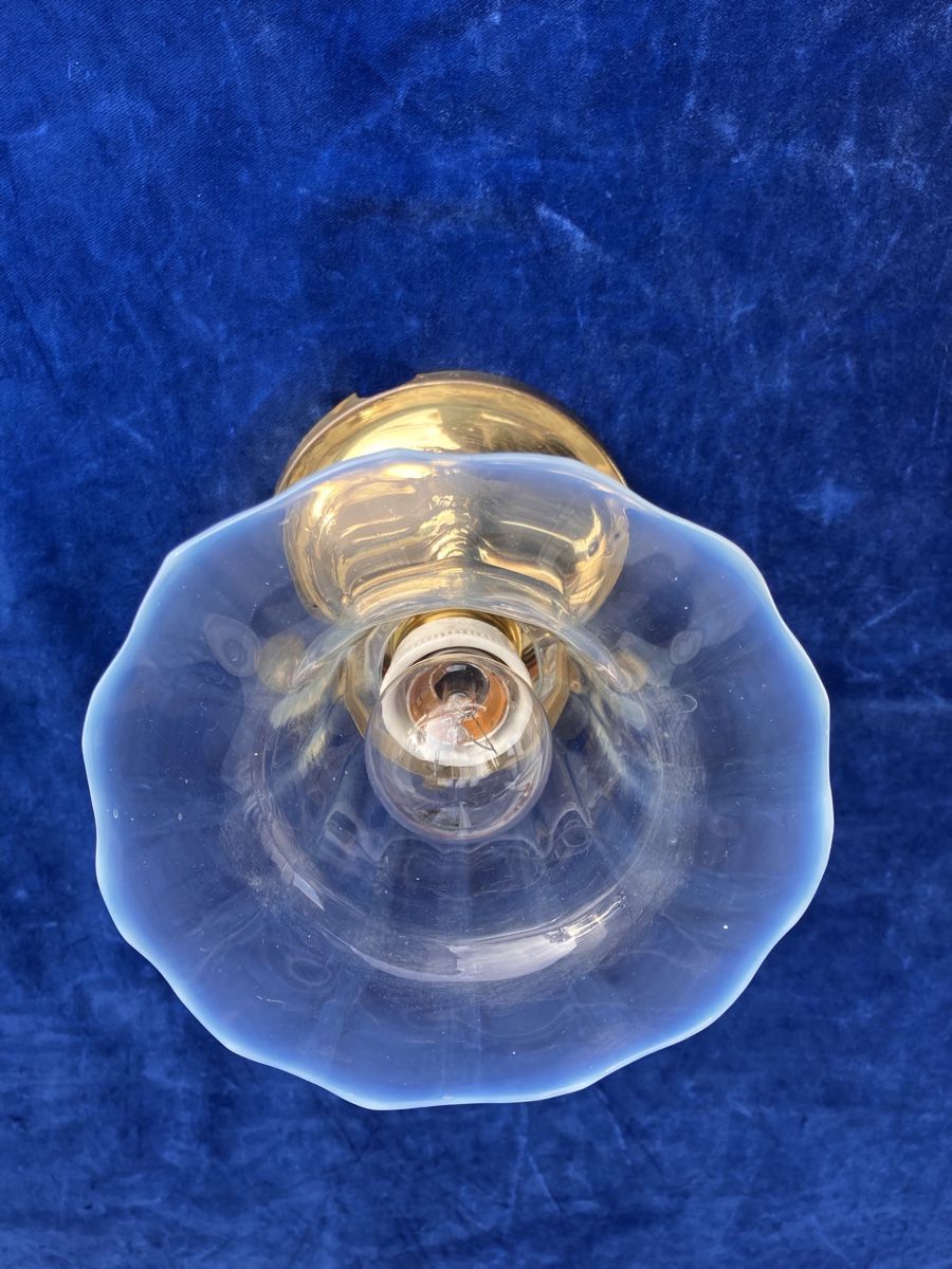 Lampadari & plafoniere: Deckenlampe Jugendstil Messing mit spezzielle Opalinglas – Usato da Zürich venduto da otomado 5