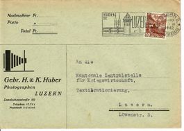Brief, Gebr. H. & K. Huber Luzern - Zentralstelle Kriegswirt