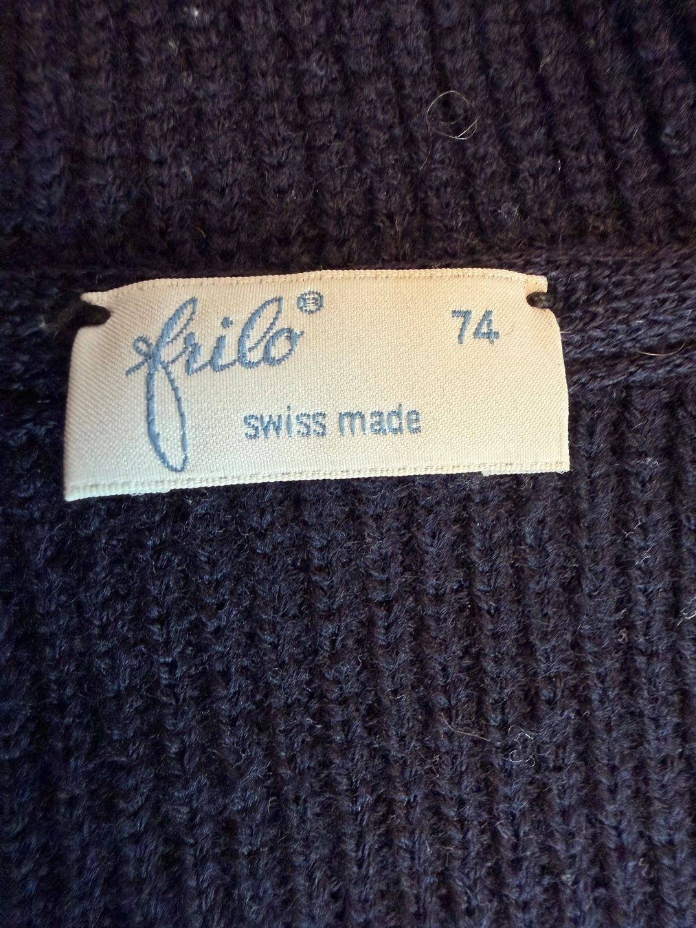 Giacche & Cappotti: Frilo Wolljacke Gr. 74 in dunkelblau – Usato da Hettlingen venduto da SaMiViJu 5
