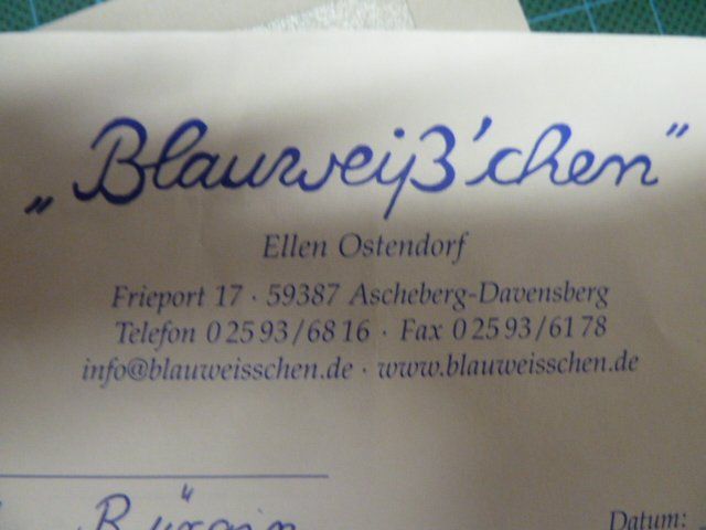 Timbri: Holzstempel von Blauweiss`chen – Usato da böckten venduto da Duntschi 1
