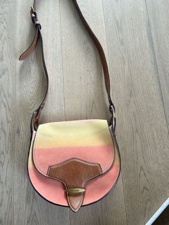 Sac bandoulière Isabel Marant cuir suédé multicolore