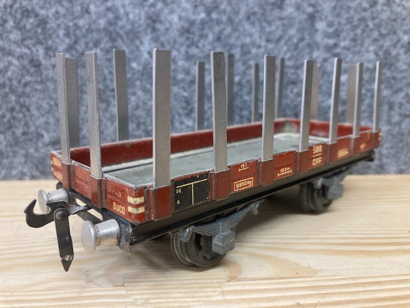 Buco Modellini di ferrovie: Buco Spur 0 Rungenwagen 8664 – Usato da Büsserach venduto da ModellbahnDepot 1