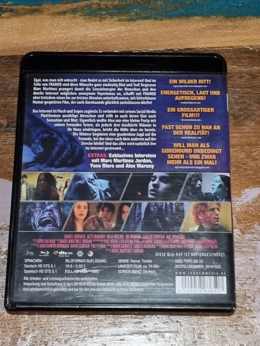 Alle DVDs: Framed, Blu Ray Horror Thriller – Gebraucht aus Winterthur von Belzarek 1