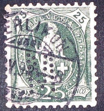 Tous les timbres: Perfin   74 – D'occasion à Opfikon par webstar30
