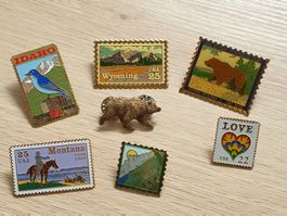 Lot de 7 pins : parcs nationaux des Etats-Unis