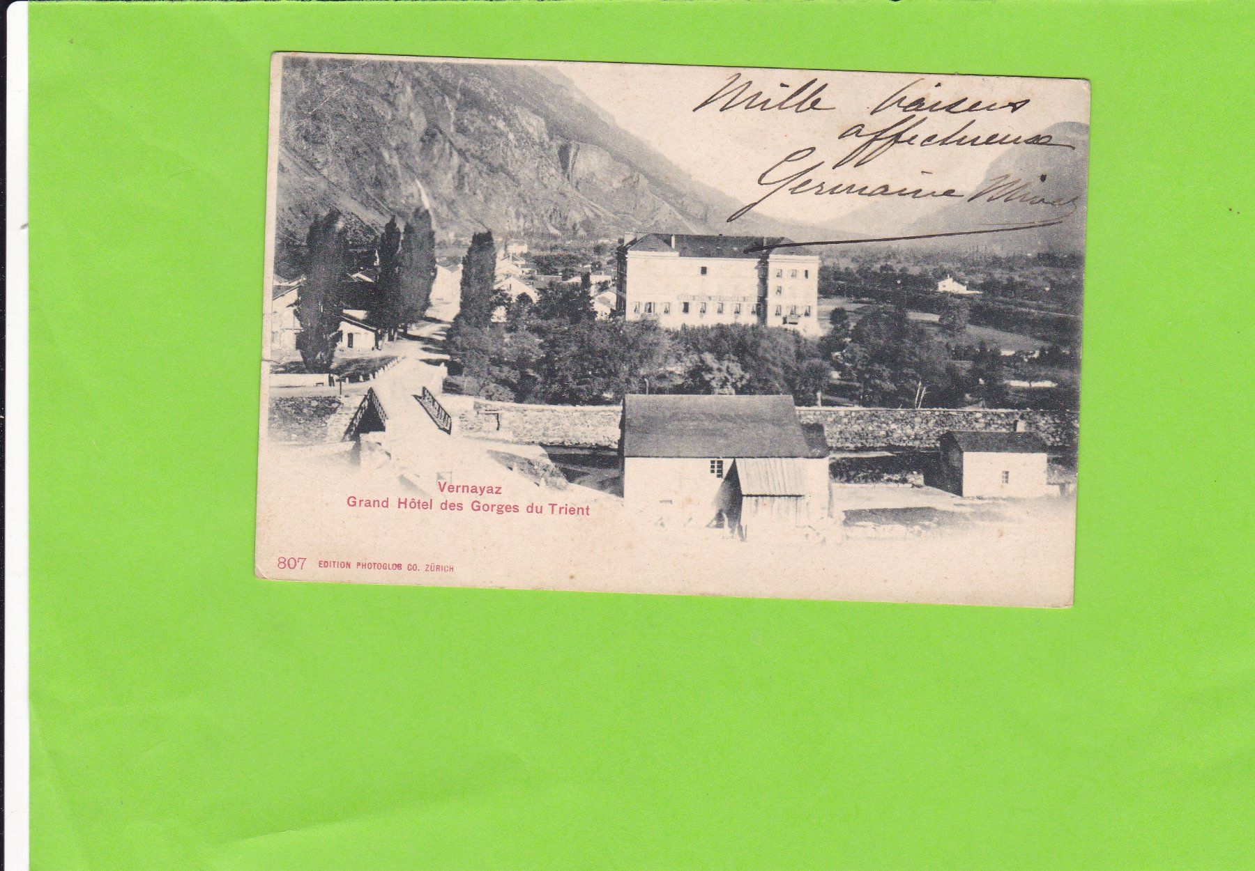 Cartoline postali: Vernayaz-Grand Hotel – Usato da St. Peterzell venduto da neckertal