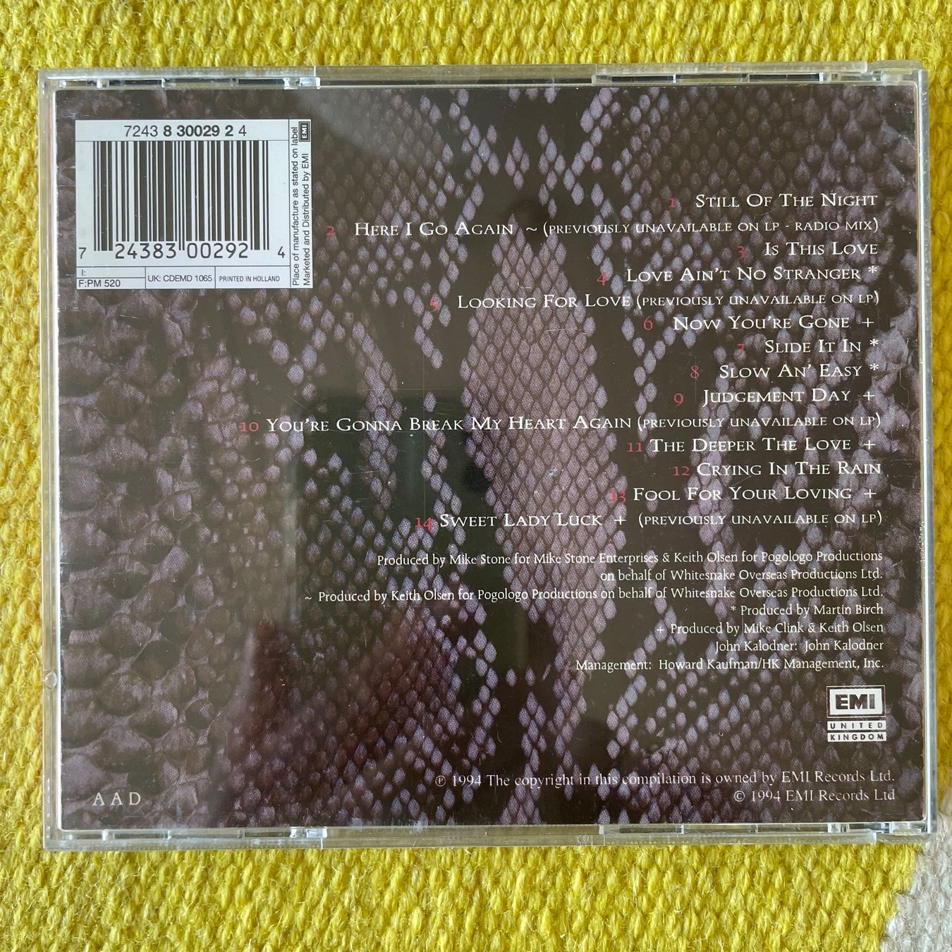 CD: WHITESNAKE-GREATEST HITS – Usato da Rorschacherberg venduto da CD-Roli 1