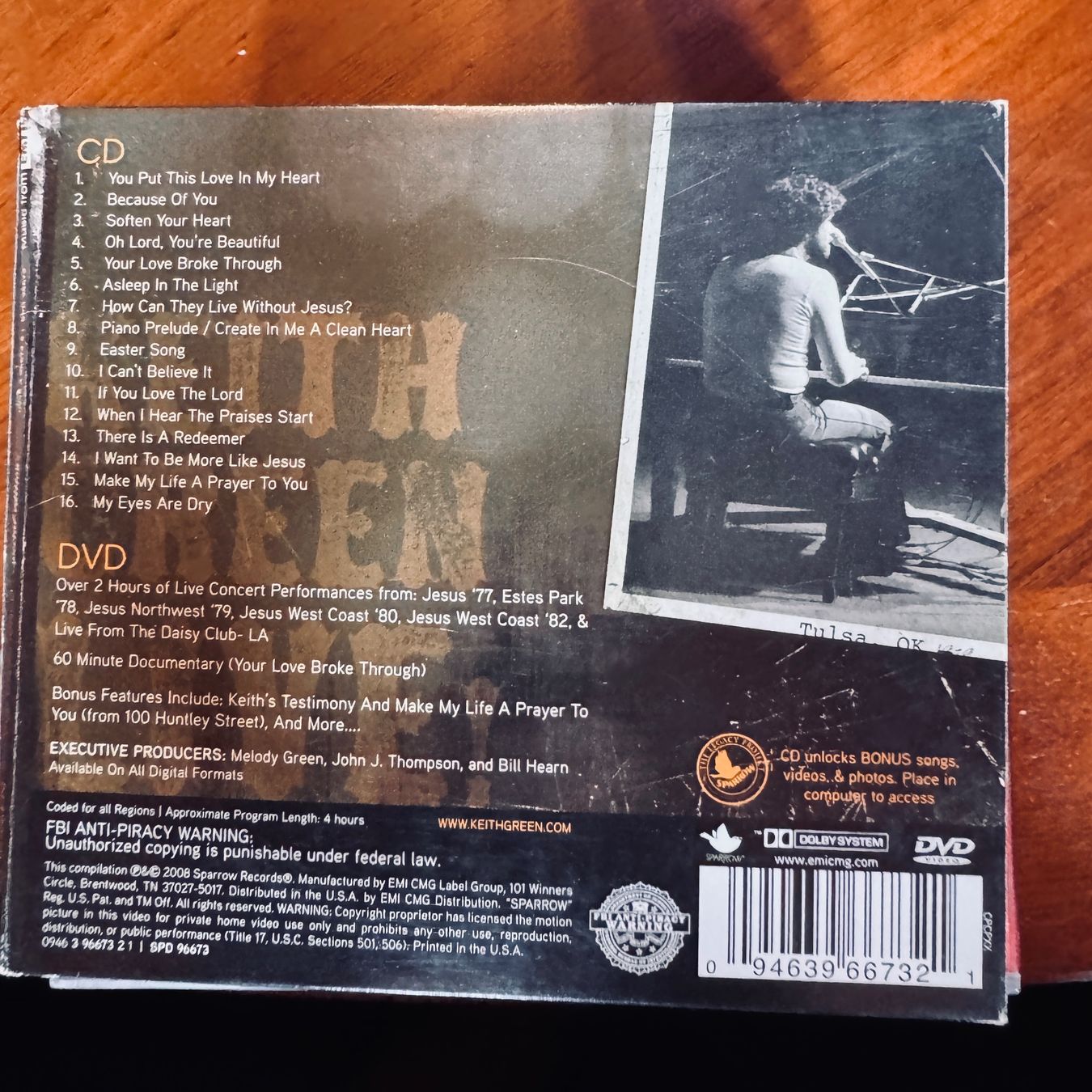 CD: Keith Green - the live experience - Special Edition CD/DVD – Usato da Merligen venduto da barratt 1