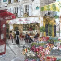 Serviette rues de paris (1378) 2Stk.