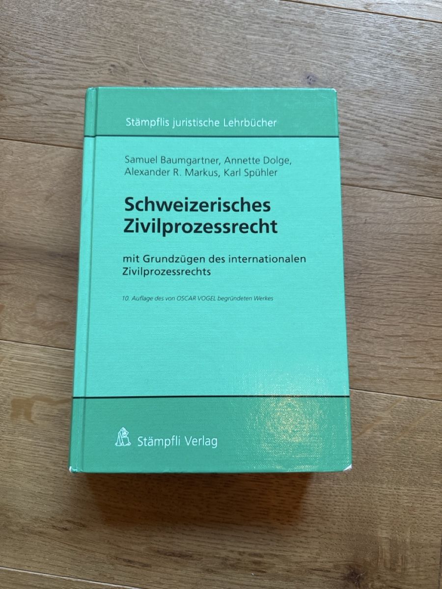 Libri: Schweizerisches Zivilprozessrecht 10. Auflage – Usato da Basel venduto da kla_6ln8