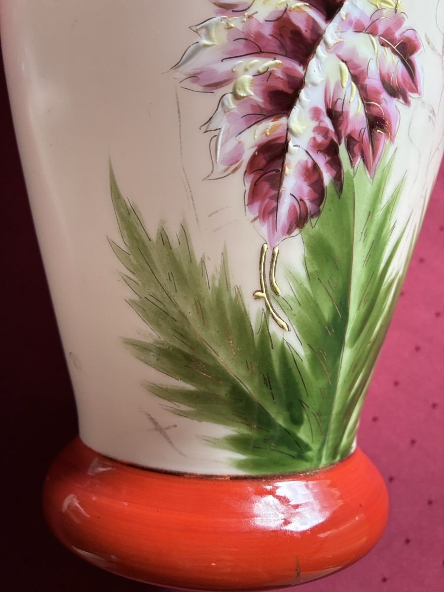 Vasi & Recipienti: Jugendstil - grosse Opalinevase mit Blumendecor – Usato da Dornach venduto da Rosengarten 5