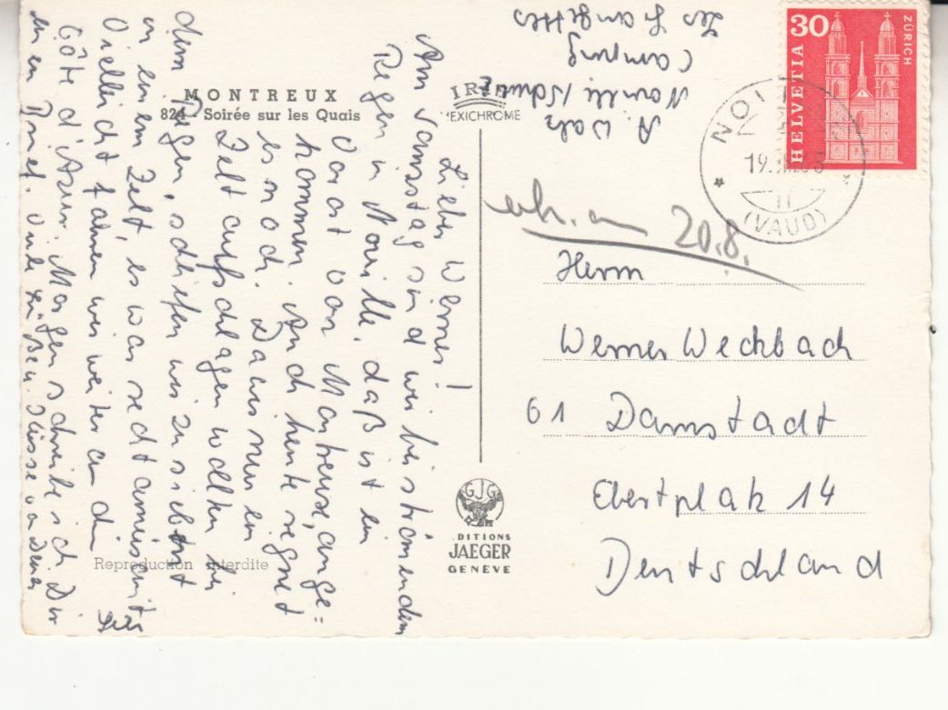 Cartes postales: Montreux 1963 – D'occasion à Bürglen TG par StampGraf 1