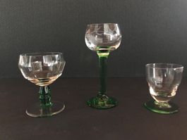 Glas Gläser Vintage Schnapsgläser Likörgläser Shot 3 Stk_1/2