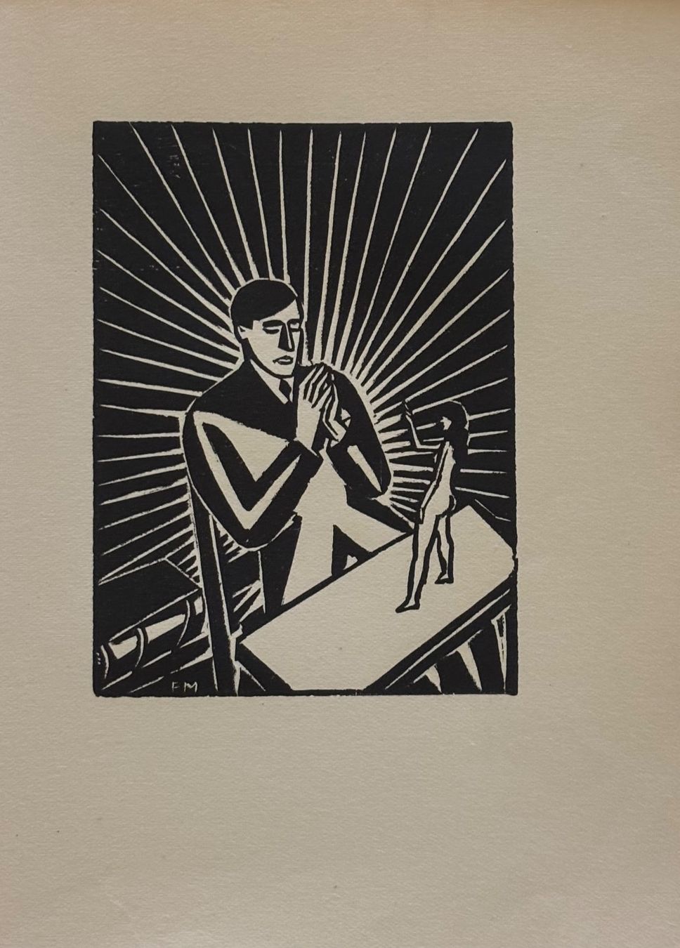 Xilografie: Frans Masereel, Holzschnitt, 1927 – Usato da Frauenfeld venduto da Merk52