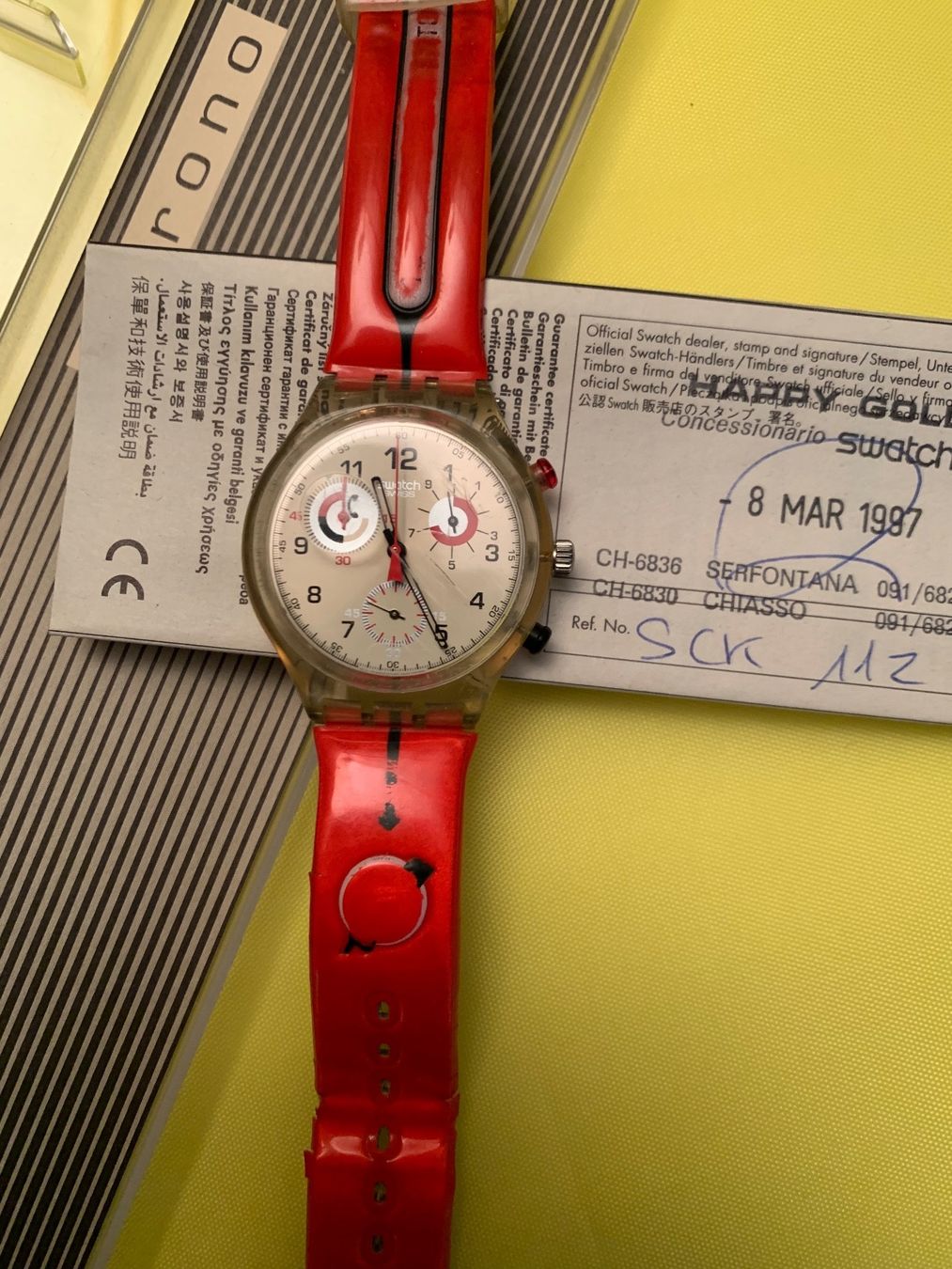 Swatch Uhren: SWATCH CRONO SCK 112 TIME TO CALL 1997 – Gebraucht aus Vacallo von Ro-Ma76