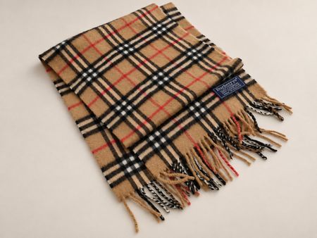Vintage Burberrys of London Kaschmirschal mit Fransen